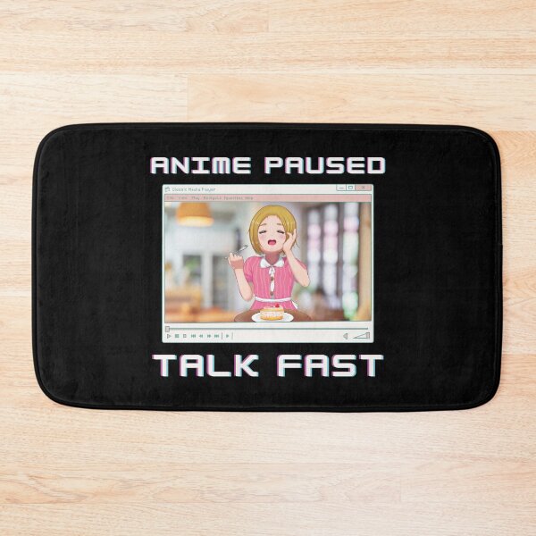 Item preview, Anime Girl Eating Paused, Talk Fast designed and sold by mschubbybunny.