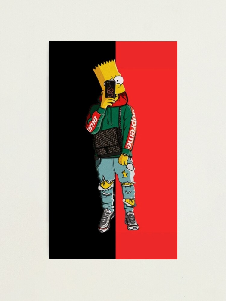 Best selling products] Supreme And LV Bart Simpson Full Printed Baseball  Jersey