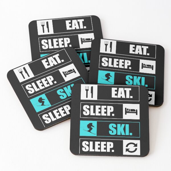 Item preview, School Is Important But Skiing Is Importanter Eat Sleep Sky Sleep Repeat  designed and sold by CandyLoo.