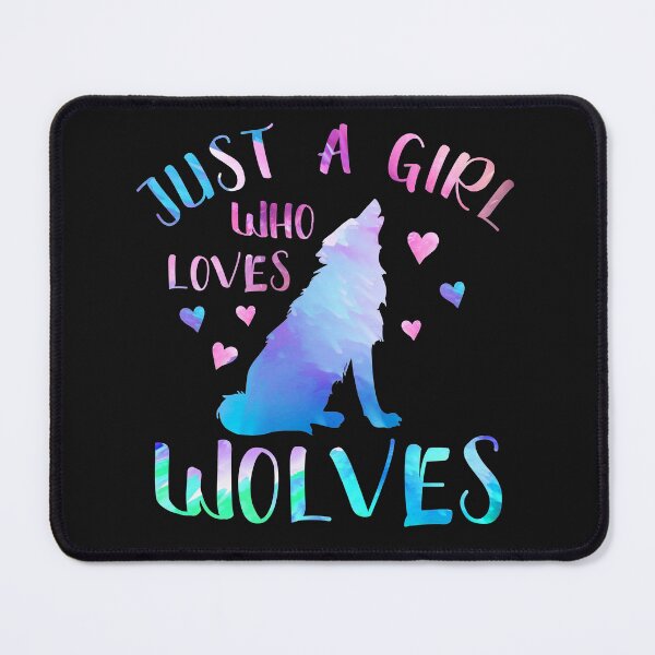 Item preview, Just A Girl Who Loves Wolves Watercolor Wolf Lover Cute Galaxy Space Art designed and sold by alenaz.
