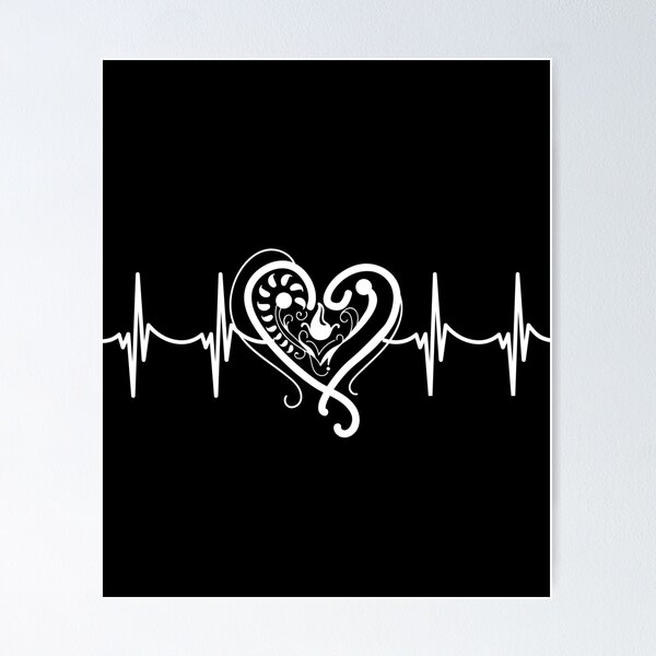 EKG Line Music Notes Treble Clef Heartbeat Sinus Rhythm Indoor or Outdoor  Metal Art - Etsy