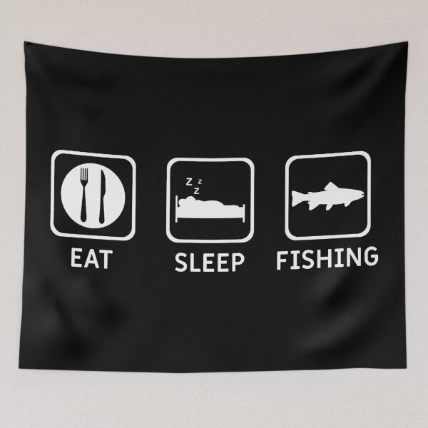 Item preview, Eat sleep fish passion fishing fun designed and sold by Hypershirty.