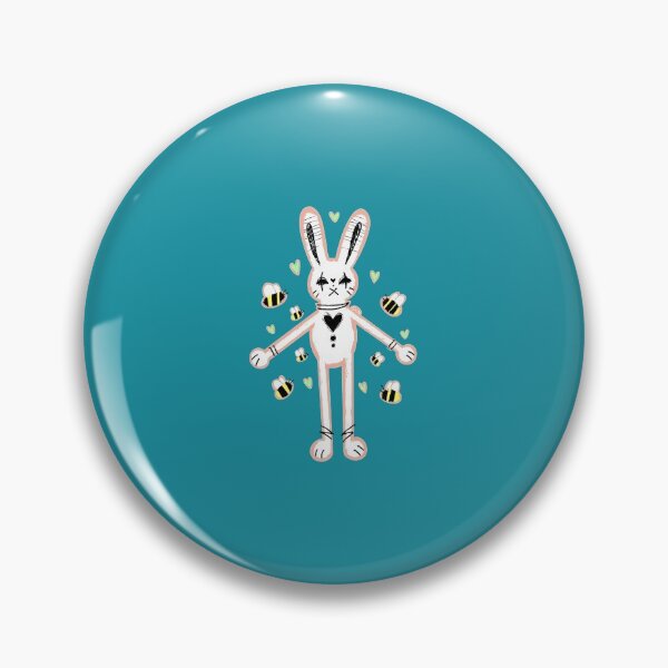 Item preview, Ugly Bunny Dancing with the Buzzy Bees Sticker designed and sold by JohannWalter.