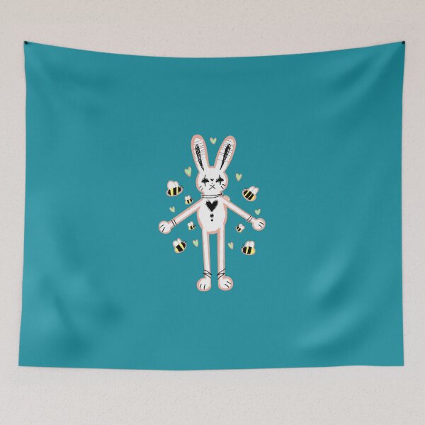 Item preview, Ugly Bunny Dancing with the Buzzy Bees Sticker designed and sold by JohannWalter.