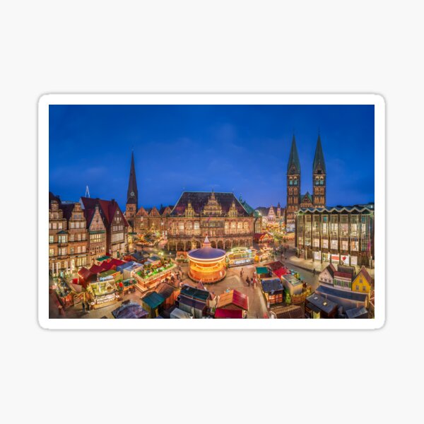 Artikel-Vorschau von Weihnachtsmarkt in Bremen, Deutschland, designt und verkauft von Mapics.
