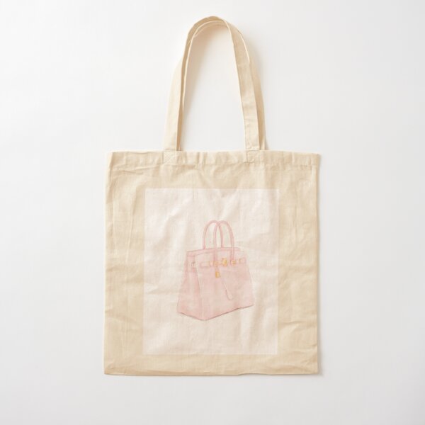 Pink Designer Handbag Cotton Tote Bag