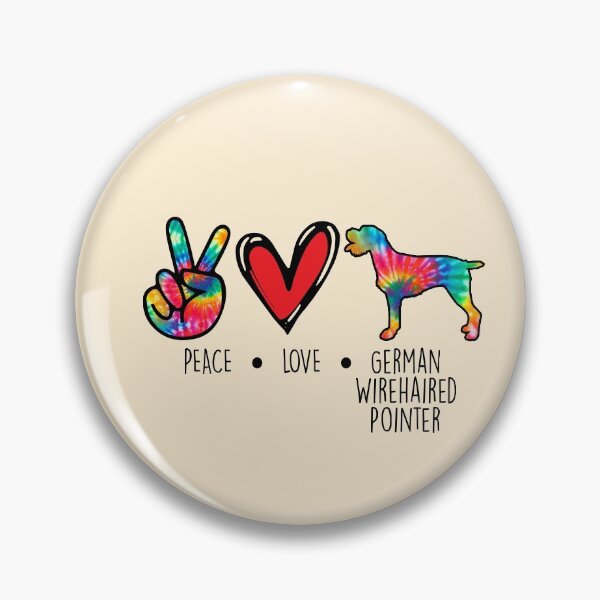 Item preview, German Wirehaired Pointer dog Tie  Dye Peace Love Dog Mom  designed and sold by rafaeltto.