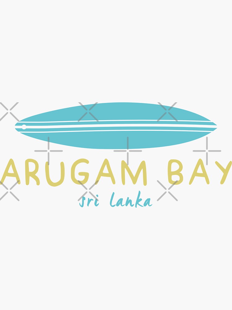 "SURFBOARD ARUGAM BAY SRI LANKA" Sticker for Sale by Redbubble