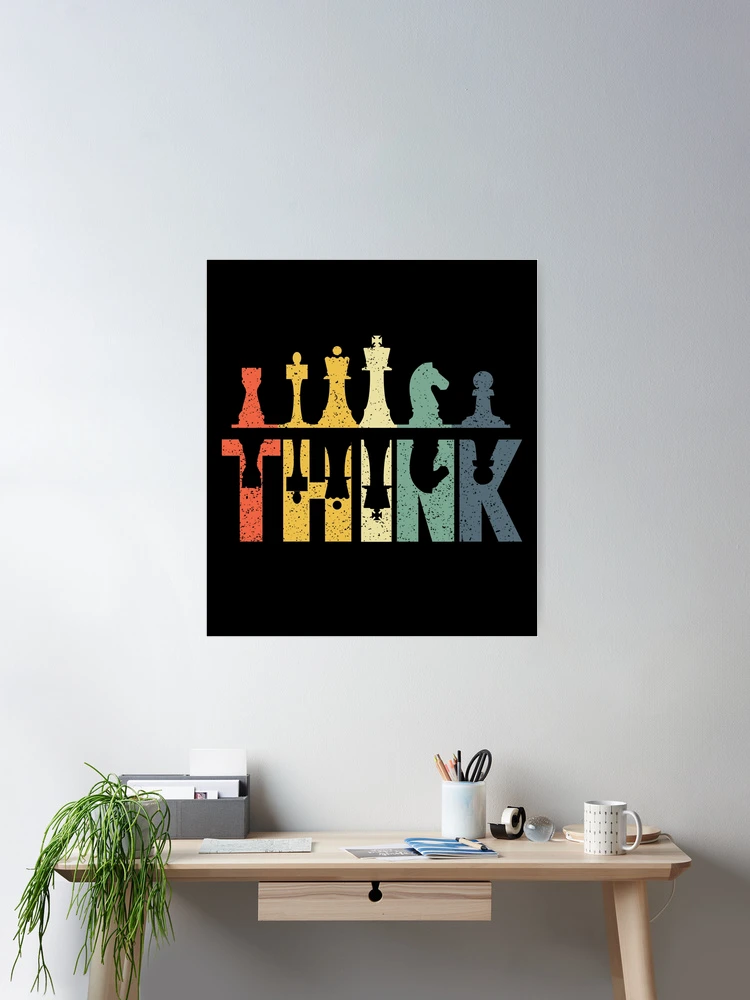  chess quotes pop art Game Poster Vintage Tin Sign for Bar  Office Home Wall Decor Gift Retro Metal Sign 12 X 8 inch: Posters & Prints