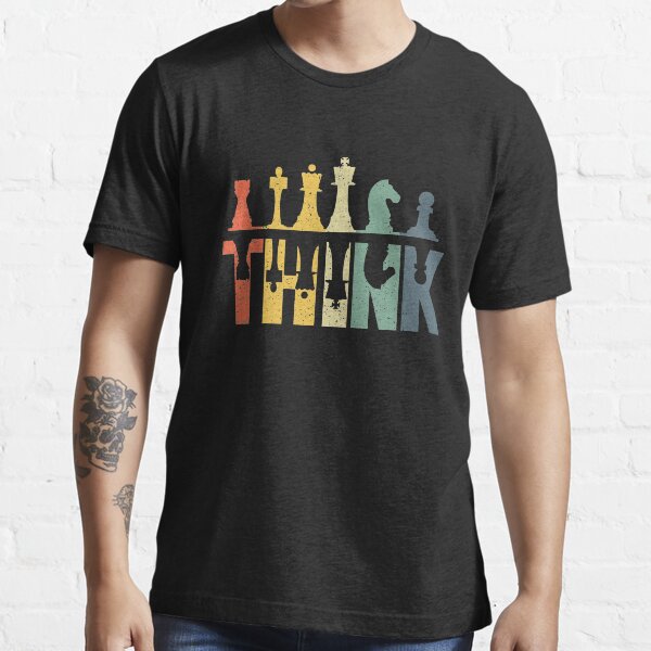 Think Retro Vintage Chess Pieces Player Gifts Chess Essential T-Shirt