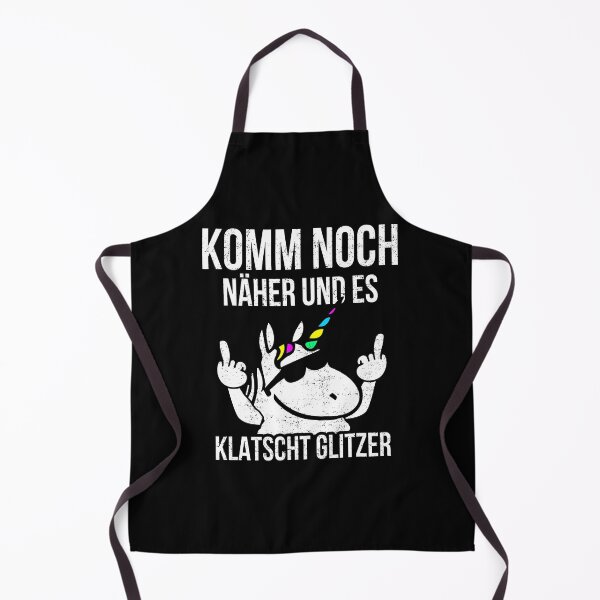Item preview, Komm Noch Näher & Es Klatscht Glitzer Mittelfinger Einhorn designed and sold by ameerasda.