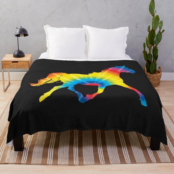 Aperçu de l'œuvre Tie Dye Horse Rainbow Print Lièvre Jument Poney Hippie Paix Cadeau créée et vendue par Siosaia88.