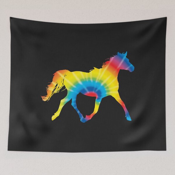 Artikelvorschau, Tie Dye Horse Rainbow Print Hase Stute Pony Hippie Friedensgeschenk entworfen und verkauft von Siosaia88.