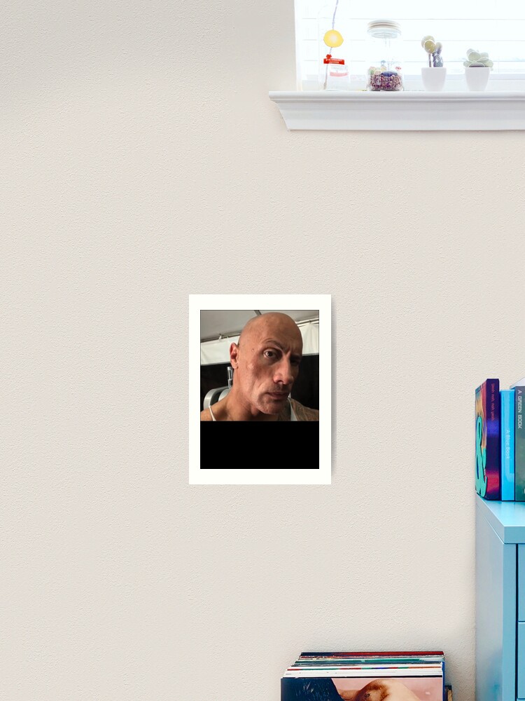 Dwayne The Rock Johnson eyebrow raise meme  Poster for Sale by DennisHard1