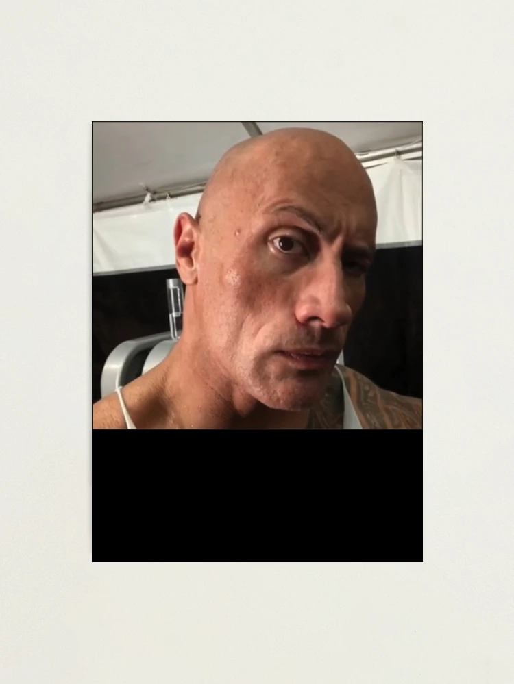 Dwayne The Rock Johnson eyebrow raise meme Photographic Print for Sale by  YKatire