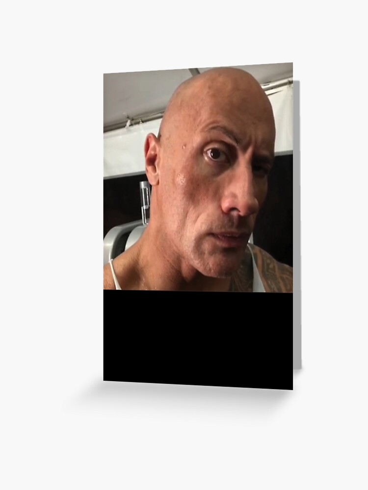 Dwayne The Rock Johnson eyebrow raise meme Postcard for Sale by YKatire