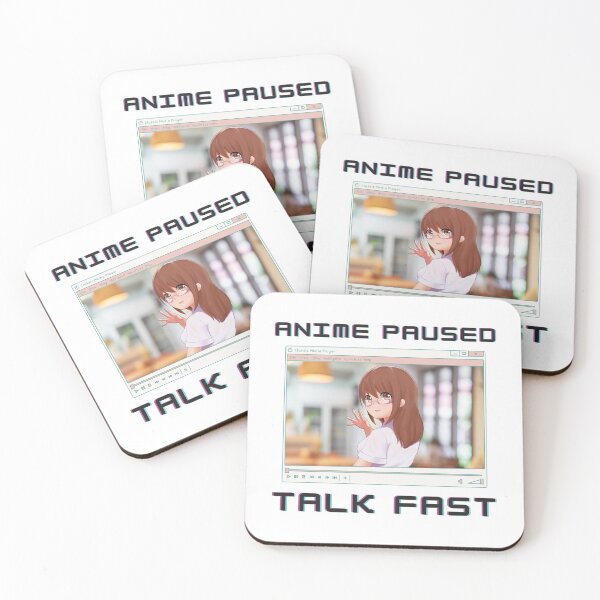 Item preview, Anime Girl Paused, Talk Fast designed and sold by mschubbybunny.