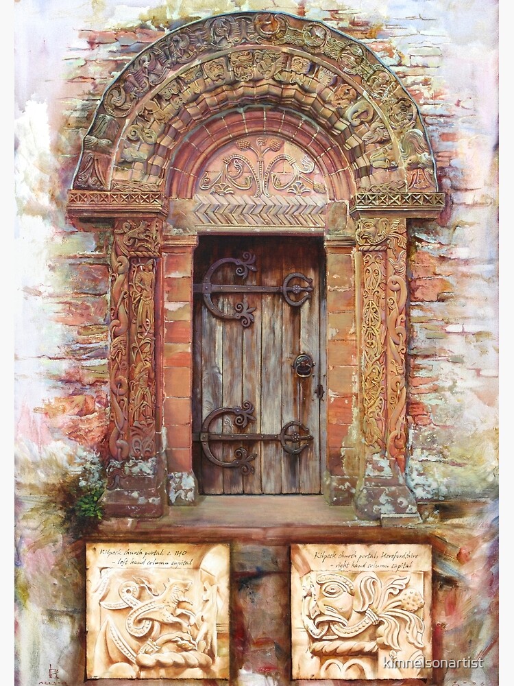 Kilpeck Church Portal by kimnelsonartist