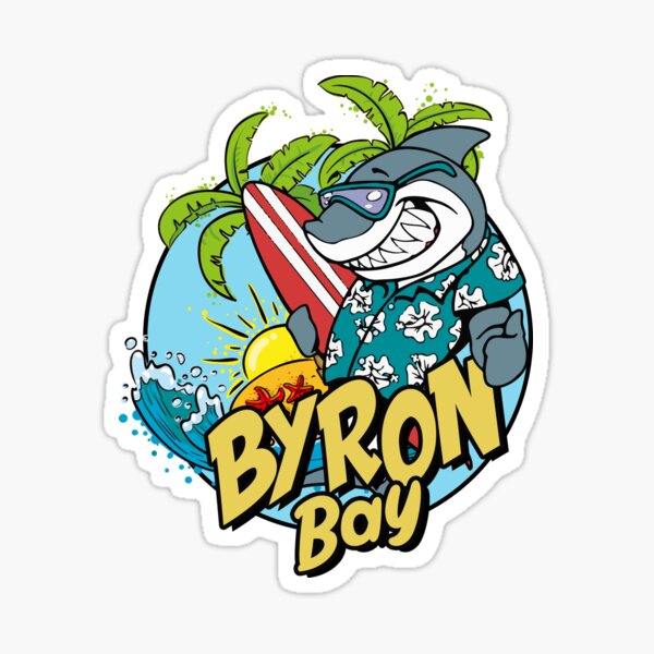Item preview, Byron Bay surfing shark designed and sold by chrlalexandru.