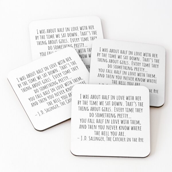 Item preview, The Catcher in the Rye Quotes: I was about half in love with her designed and sold by QuotesBerry.