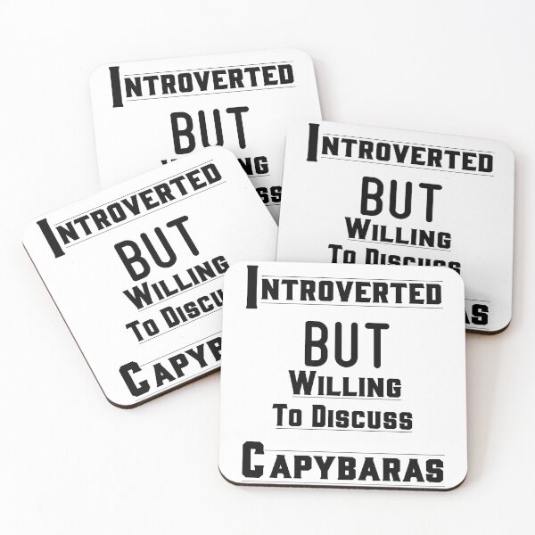 Item preview,   introverted but willing to discuss capybaras designed and sold by LouzaArte.
