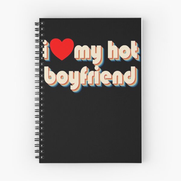 Item preview, I Love My Hot Boyfriend Heart Retro I Love My Hot Boyfriend Gear designed and sold by DynamicDesign.