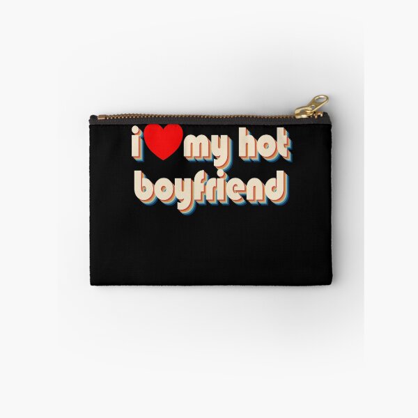 Item preview, I Love My Hot Boyfriend Heart Retro I Love My Hot Boyfriend Gear designed and sold by DynamicDesign.