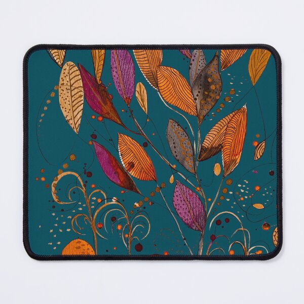 Item preview, Rocks and Leaves Teal designed and sold by Debrafarrellart.