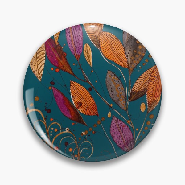 Item preview, Rocks and Leaves Teal designed and sold by Debrafarrellart.