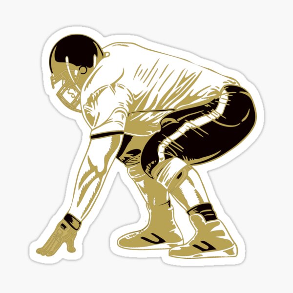 Sticker American football player, silhouette 