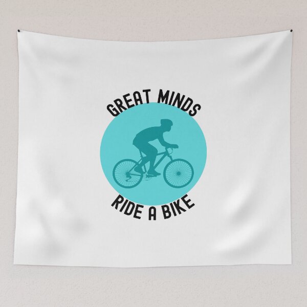 Item preview, Great Minds Ride A Bike - Blue Sticker designed and sold by andrei49387.