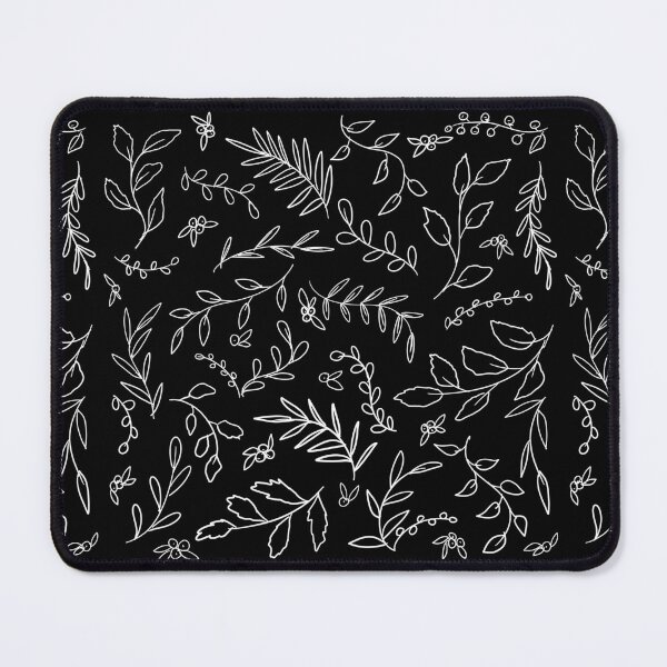 Item preview, Black and white. Leaves, branches and berries patterndesign. Floral designed and sold by IriArt-Designs.