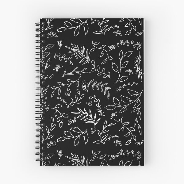 Item preview, Black and white. Leaves, branches and berries patterndesign. Floral designed and sold by IriArt-Designs.