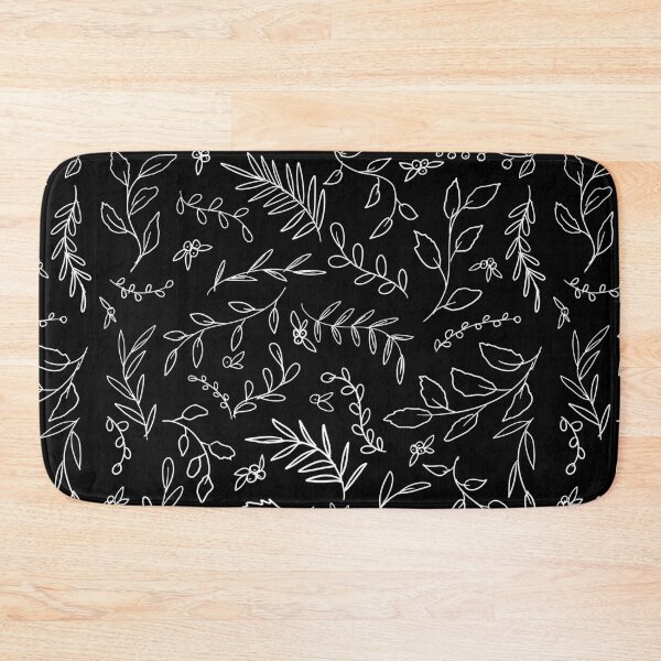 Item preview, Black and white. Leaves, branches and berries patterndesign. Floral designed and sold by IriArt-Designs.