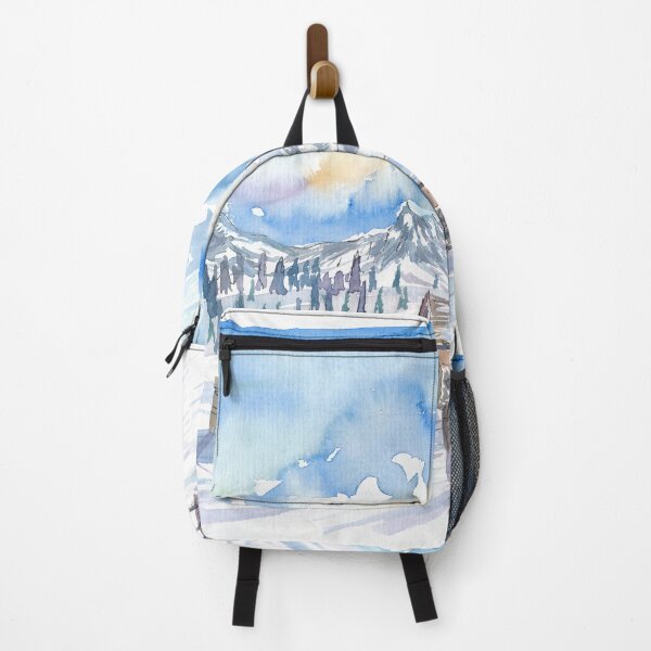 Item preview, Romantic Alpine Hut Winter Scene in Snow and Mountains designed and sold by artshop77.