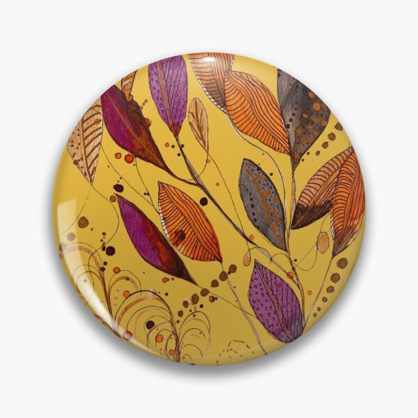 Item preview, Rocks and Leaves on Mustard designed and sold by Debrafarrellart.
