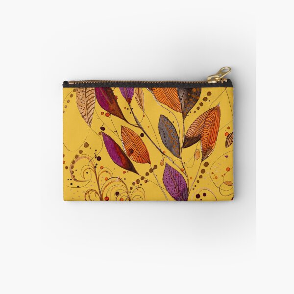 Aperçu de l'œuvre Roches et feuilles sur moutarde créée et vendue par Debrafarrellart.