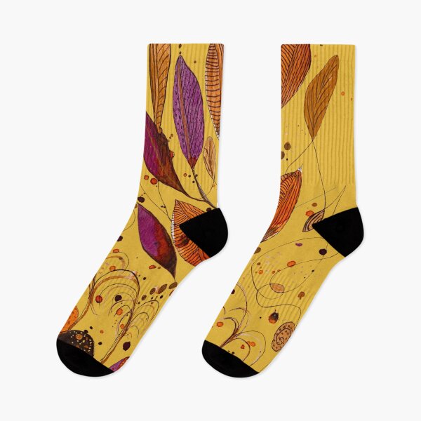 Item preview, Rocks and Leaves on Mustard designed and sold by Debrafarrellart.