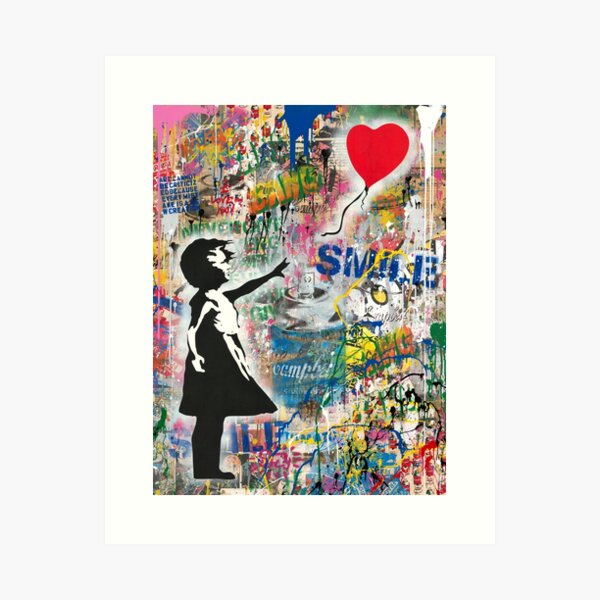 Item preview, Balloon Girl Street Art Mashup designed and sold by WE-ARE-BANKSY.