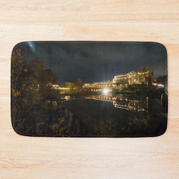 Item preview, Back Of Restored Ozark Mill At Night designed and sold by mljdwhite.