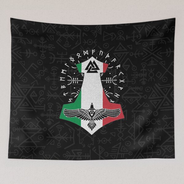 Item preview, Viking Italian Flag Viking Thor Runes Italian Vikings designed and sold by Bommer20.