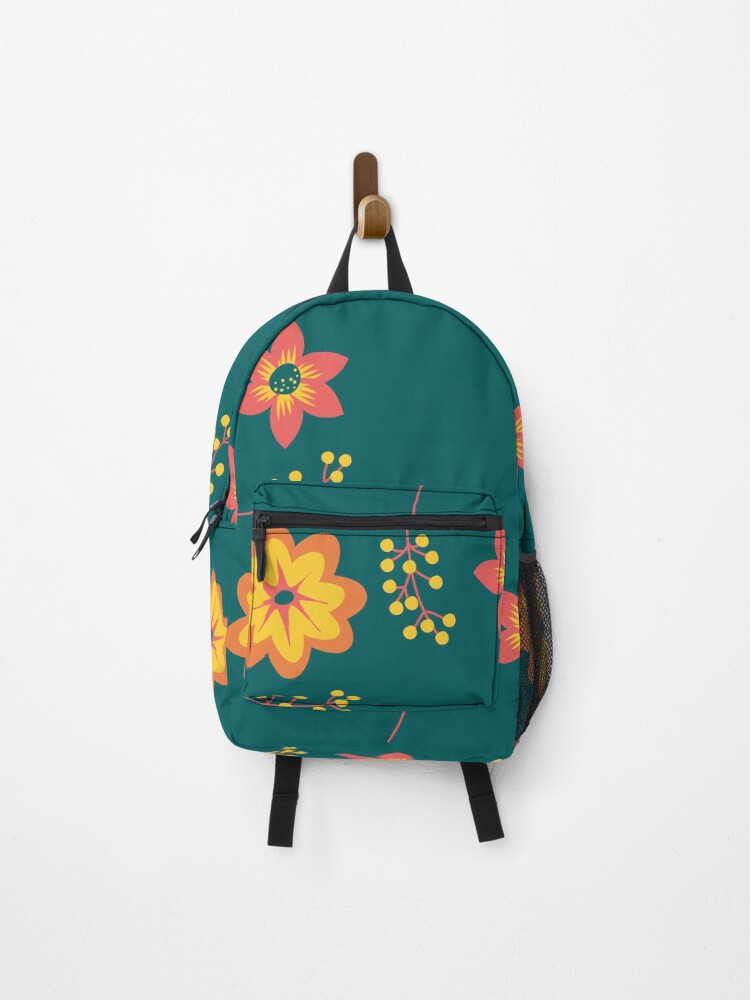Thumbnail 1 of 3, Backpack, Flower square designed and sold by Designsya.