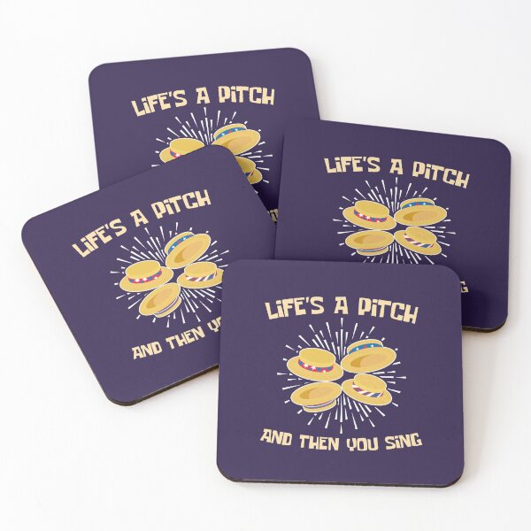 Life's a Pitch and Then You Sing Barbershop Quartet Coasters (Set of 4)