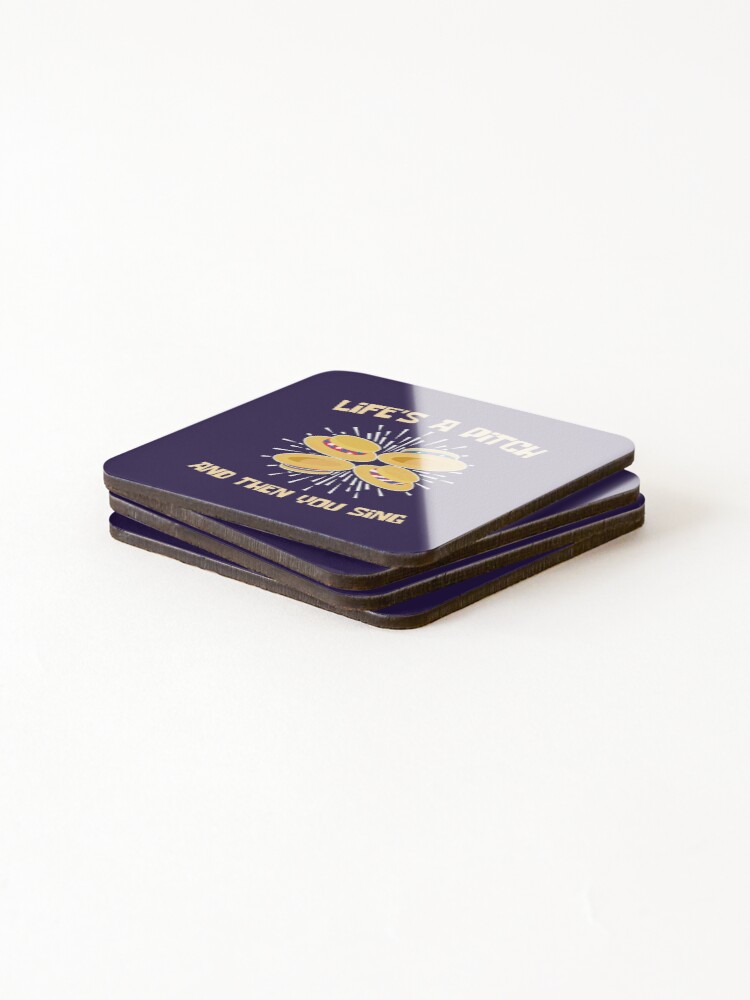 Alternate view of Life's a Pitch and Then You Sing Barbershop Quartet Coasters (Set of 4)