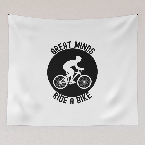 Item preview, Great Minds Ride A Bike - Black Sticker designed and sold by andrei49387.