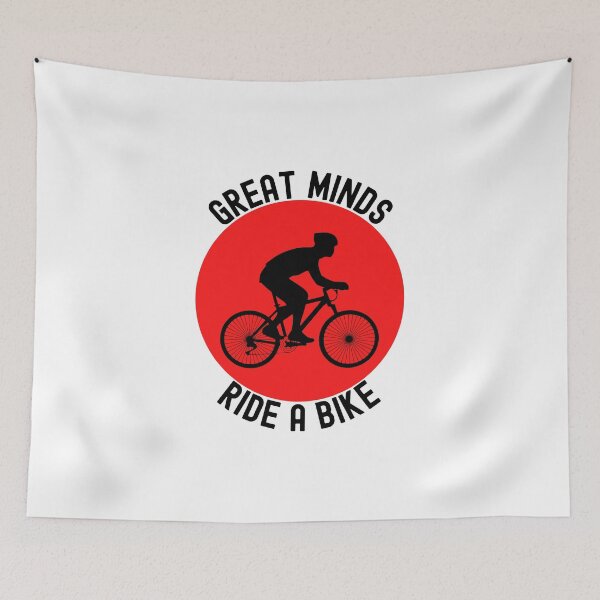 Item preview, Great Minds Ride A Bike - Black and Red Sticker designed and sold by andrei49387.
