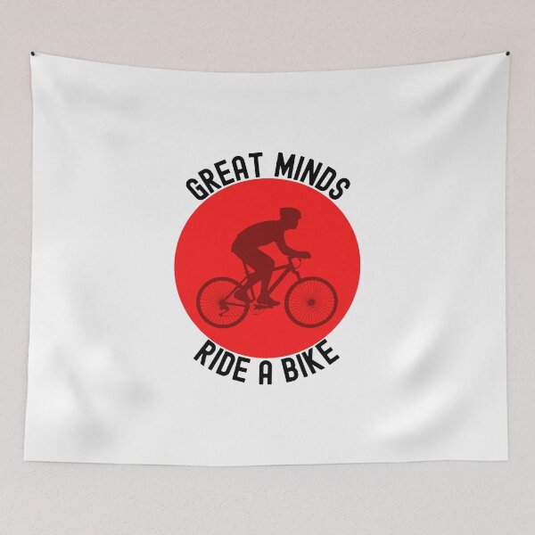 Item preview, Great Minds Ride A Bike - Black and Red Sticker designed and sold by andrei49387.