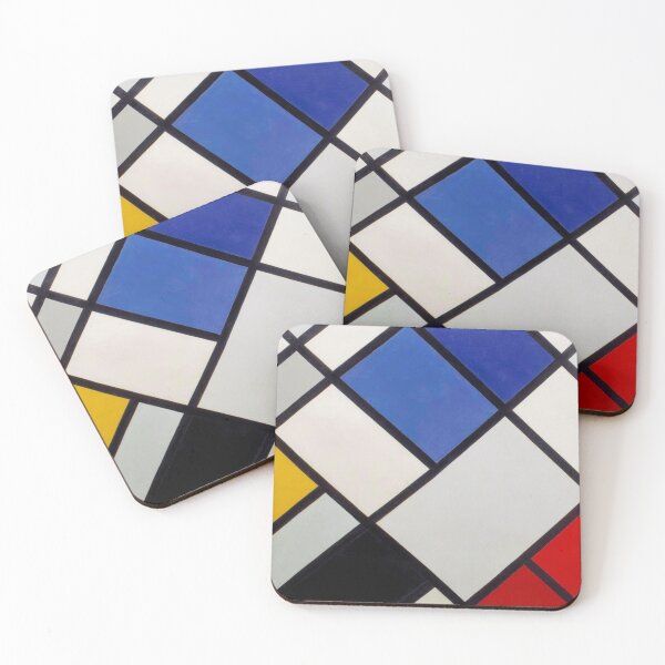 Item preview, Abstract colored grid- composition by Theo Van Doesburg designed and sold by Byfab.