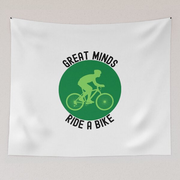 Item preview, Great Minds Ride A Bike - Black and Green Sticker designed and sold by andrei49387.
