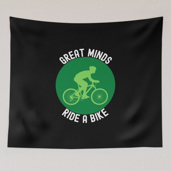 Item preview, Great Minds Ride A Bike - White and Green Sticker designed and sold by andrei49387.
